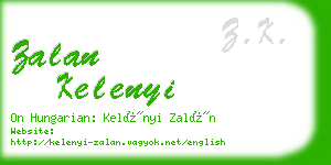 zalan kelenyi business card